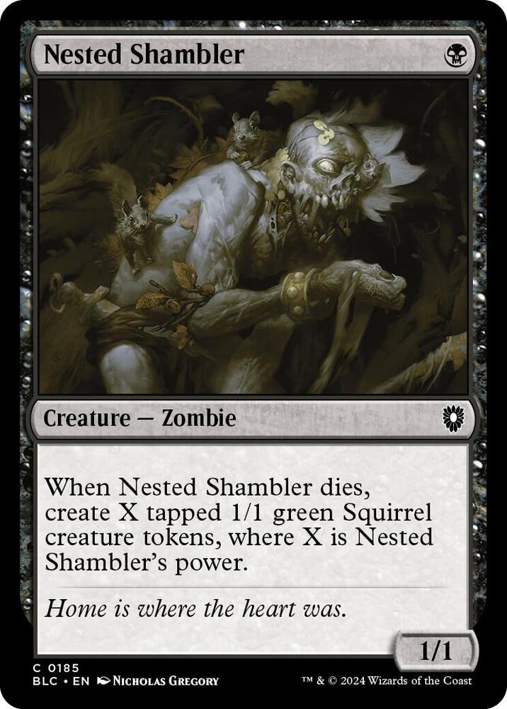 Nested Shambler 185 card from Commander: Bloomburrow