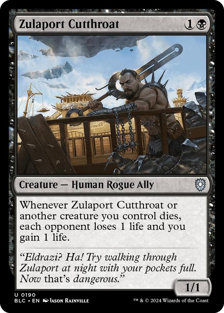 Zulaport Cutthroat 190 card from Commander: Bloomburrow