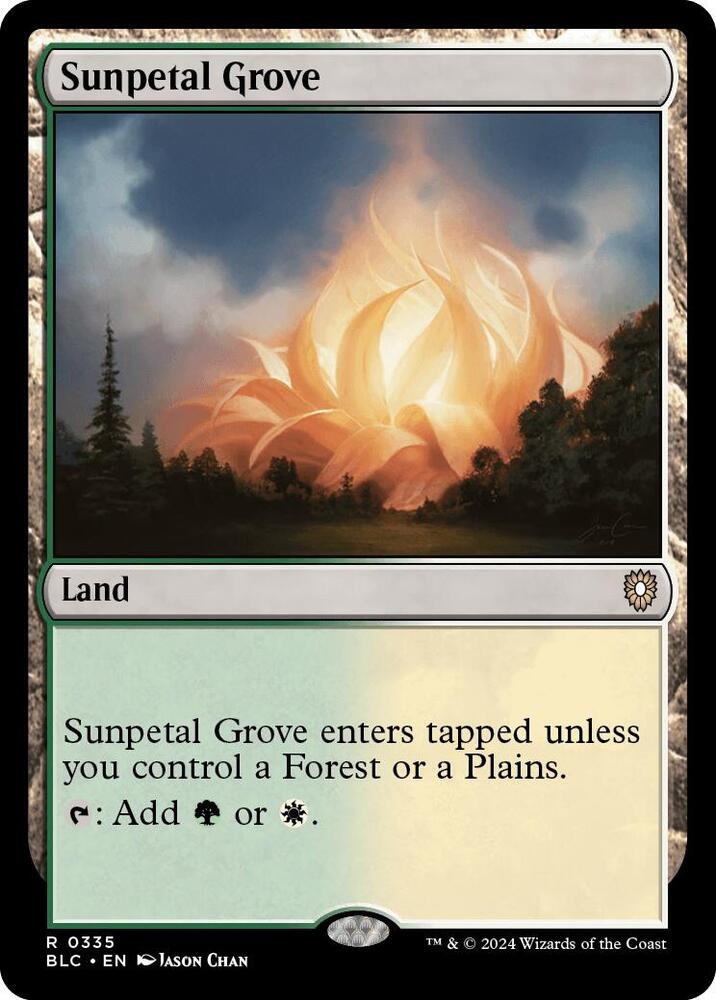 Sunpetal Grove 335 card from Commander: Bloomburrow