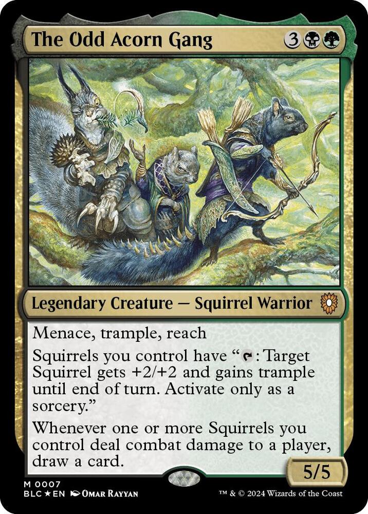 The Odd Acorn Gang 7 card from Commander: Bloomburrow