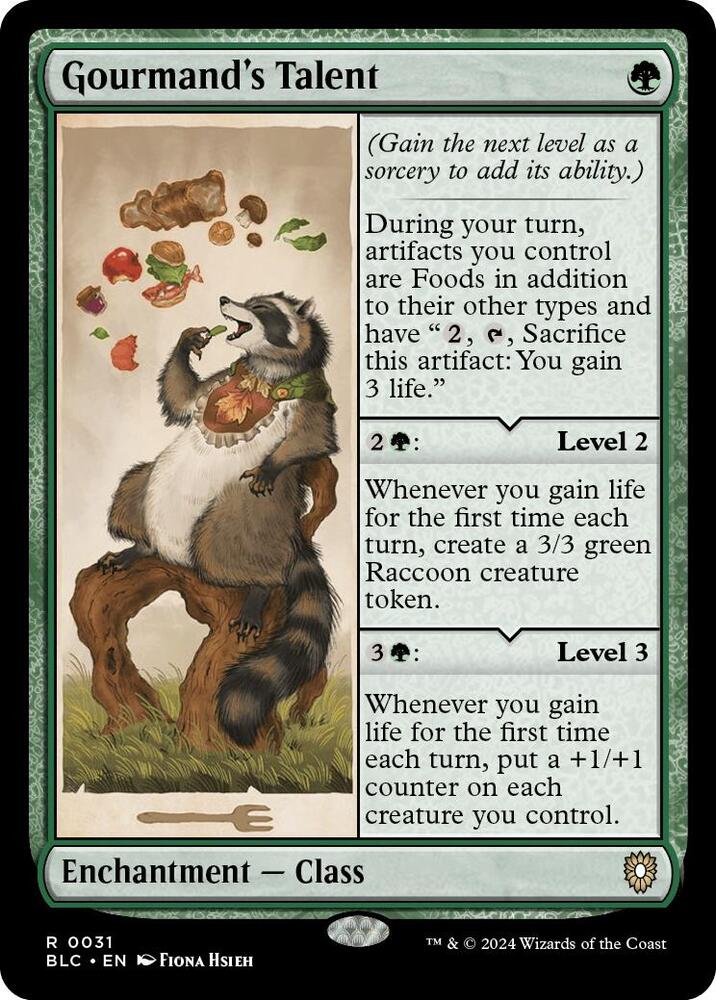Gourmand's Talent 31 card from Commander: Bloomburrow