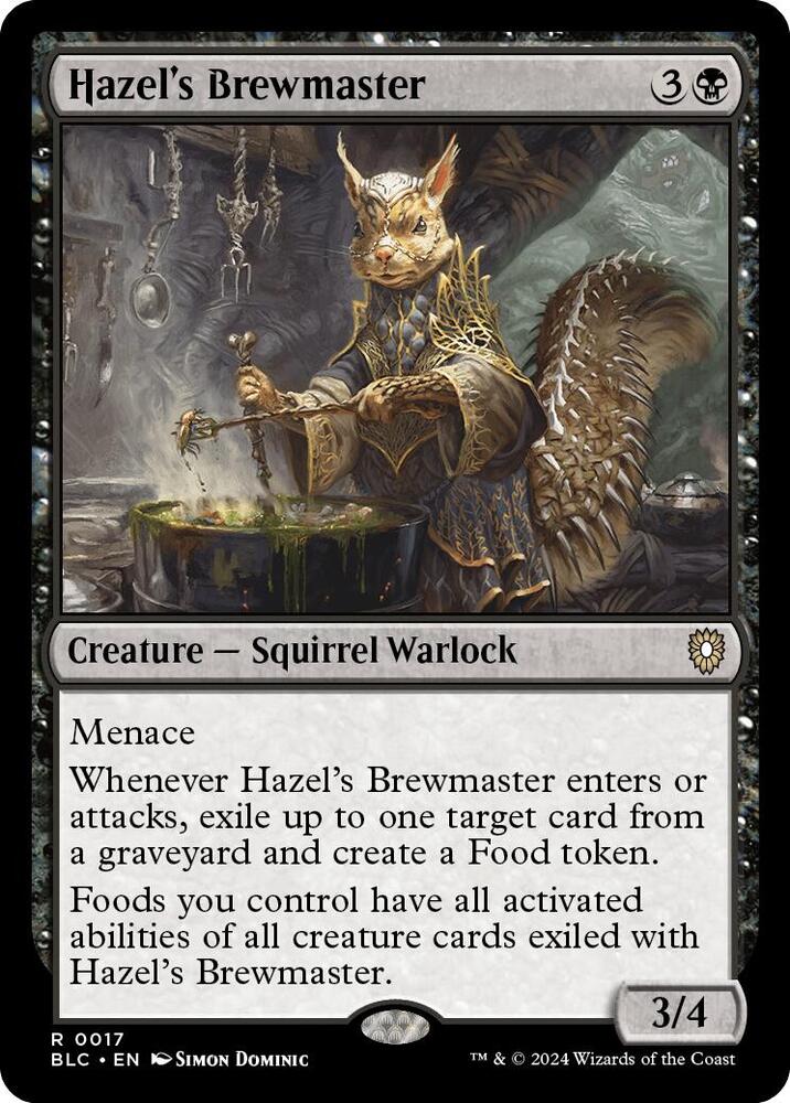 Hazel's Brewmaster 17 card from Commander: Bloomburrow