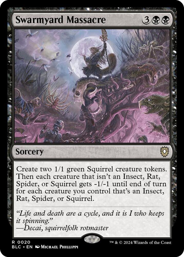 Swarmyard Massacre 20 card from Commander: Bloomburrow