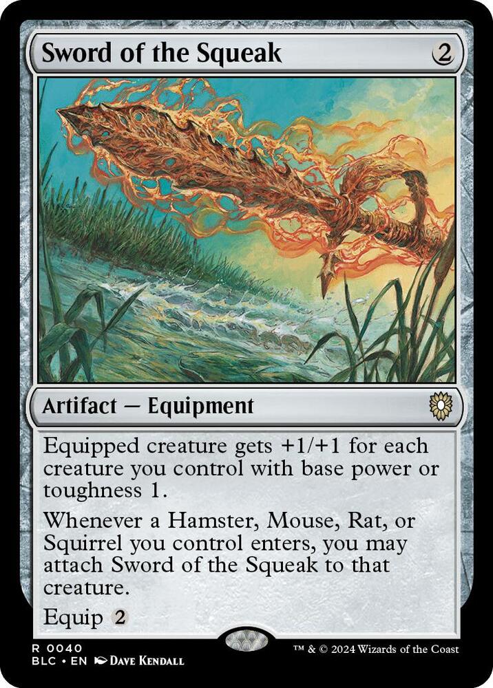 Sword of the Squeak 40 card from Commander: Bloomburrow