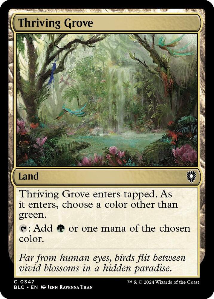Thriving Grove 347 card from Commander: Bloomburrow