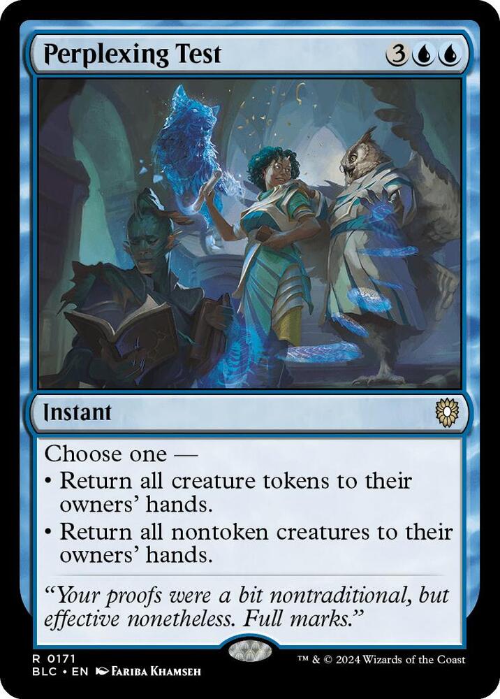 Perplexing Test 171 card from Commander: Bloomburrow