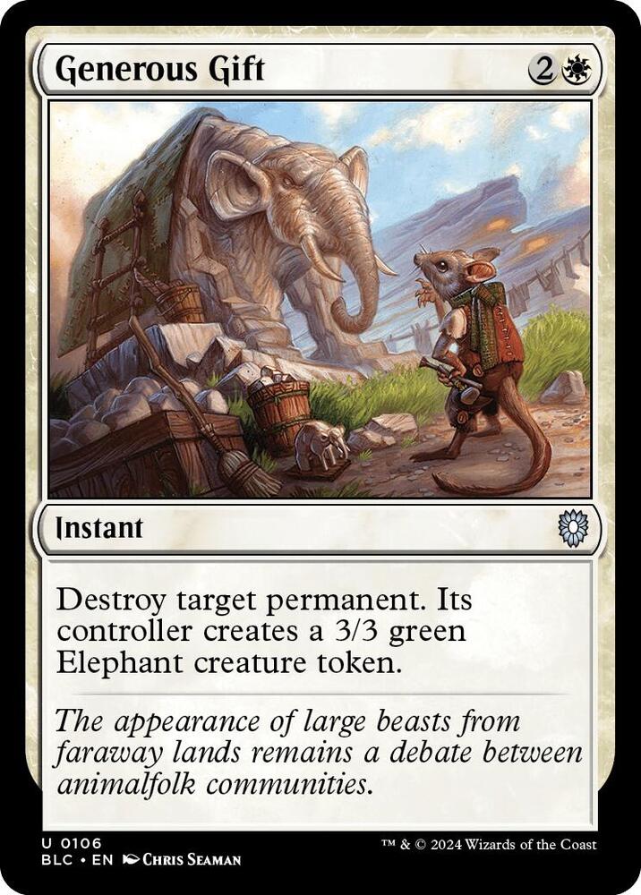 Generous Gift 106 card from Commander: Bloomburrow