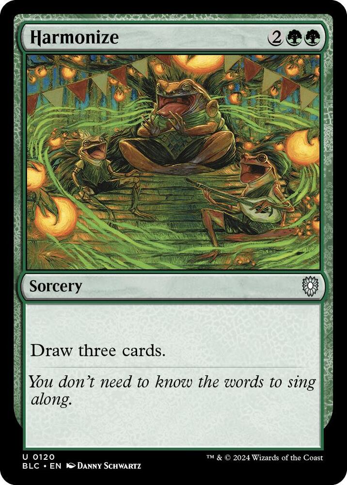 Harmonize 120 card from Commander: Bloomburrow