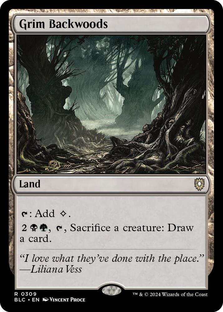 Grim Backwoods 309 card from Commander: Bloomburrow