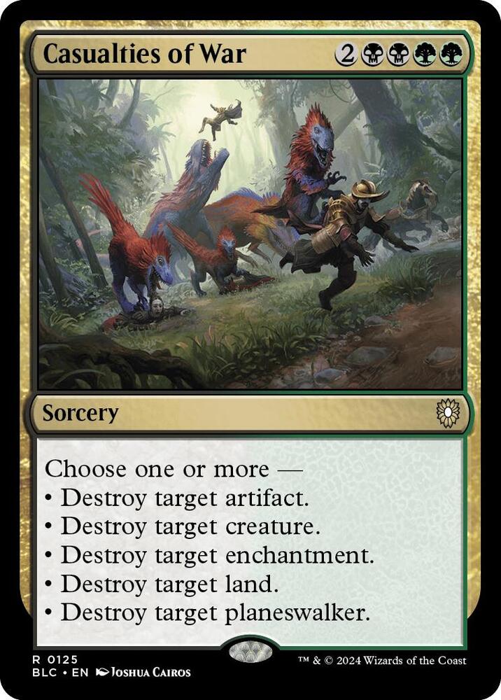 Casualties of War 125 card from Commander: Bloomburrow