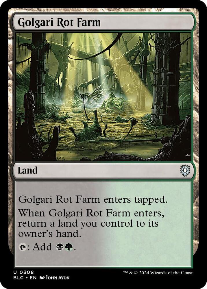 Golgari Rot Farm 308 card from Commander: Bloomburrow