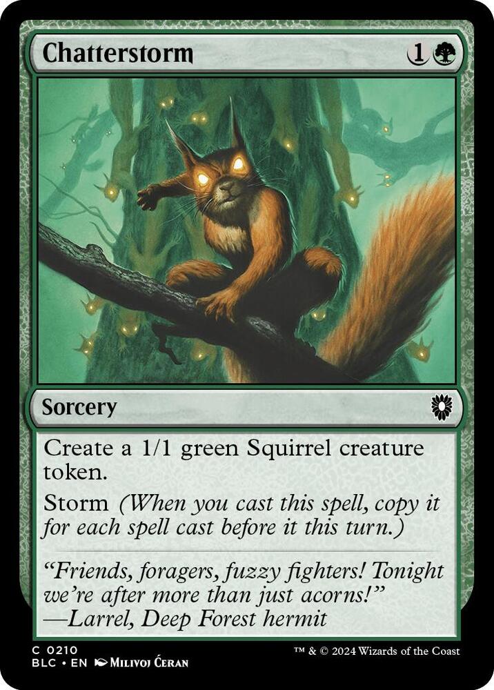 Chatterstorm 210 card from Commander: Bloomburrow