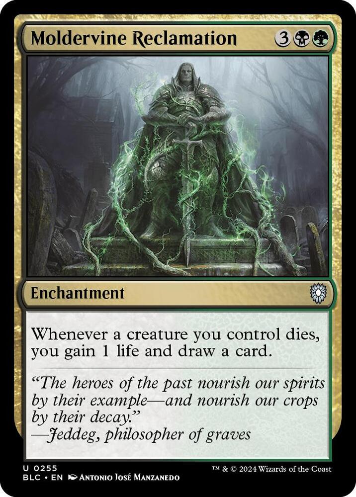 Moldervine Reclamation 255 card from Commander: Bloomburrow