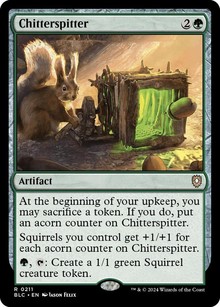 Chitterspitter 211 card from Commander: Bloomburrow