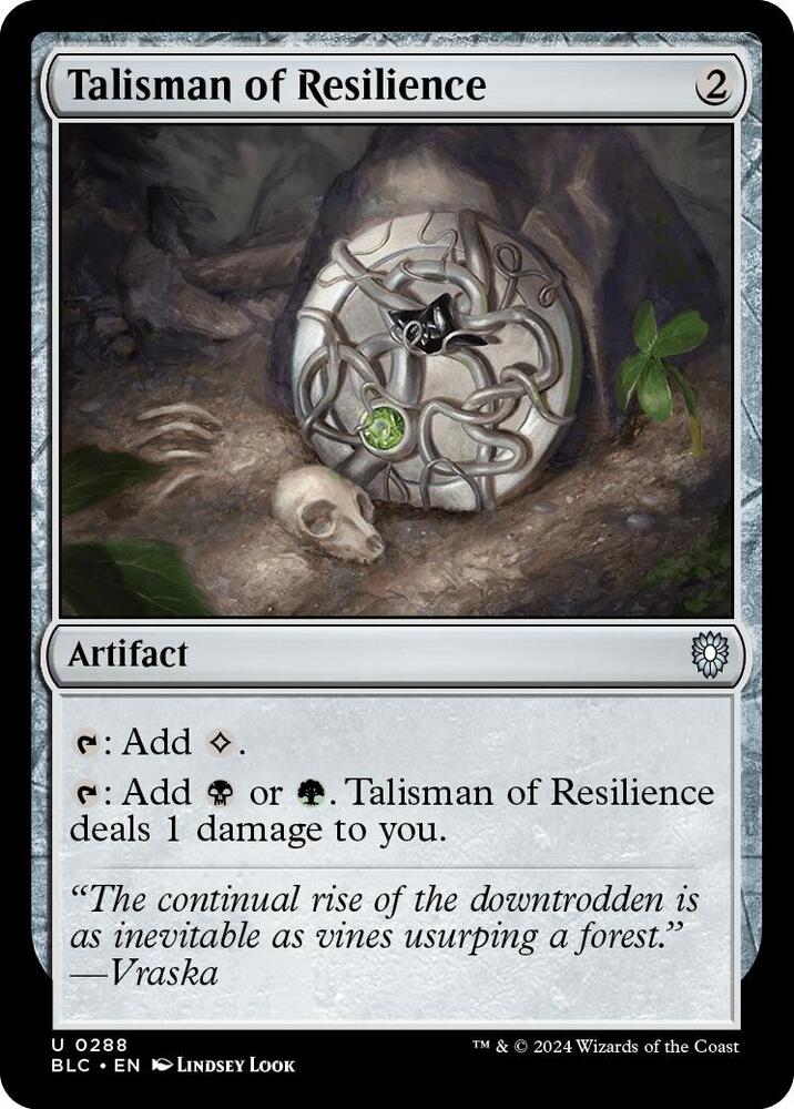Talisman of Resilience 288 card from Commander: Bloomburrow