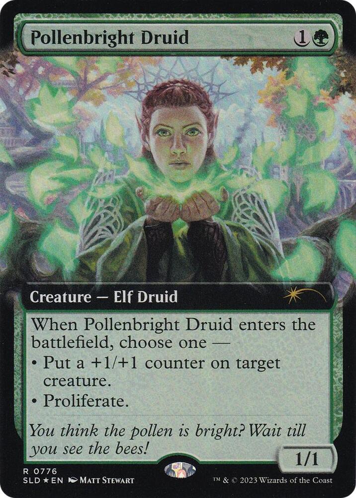 Pollenbright Druid (Extended Art) 776 card from Secret Lair Drop Series