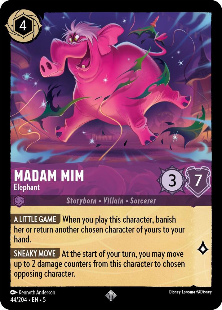 Madam Mim - Elephant 44/204 card from Shimmering Skies