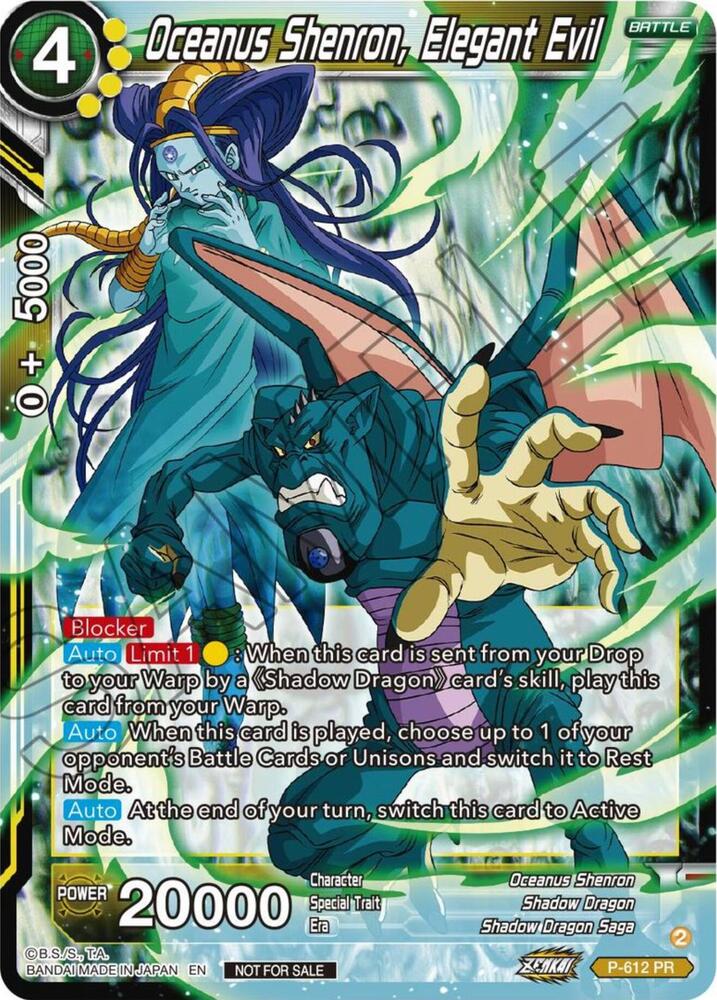 Oceanus Shenron, Elegant Evil (Zenkai Series Tournament Pack Vol.8) P-612 card from Tournament Promotion Cards