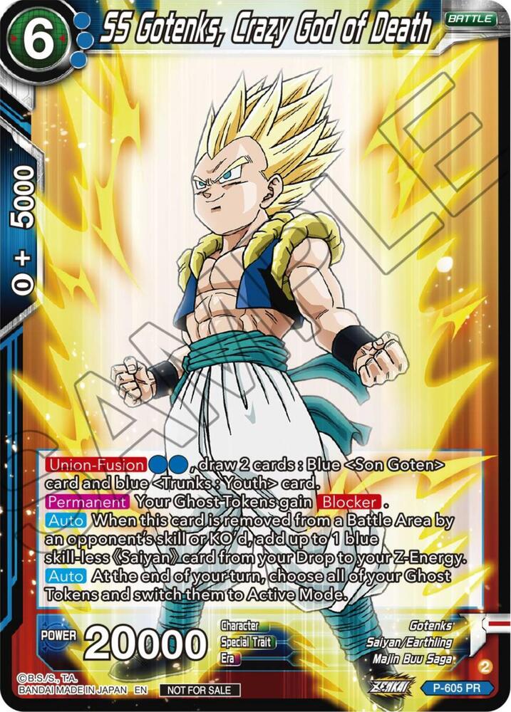 SS Gotenks, Crazy God of Death (Zenkai Series Tournament Pack Vol.8) P-605 card from Tournament Promotion Cards