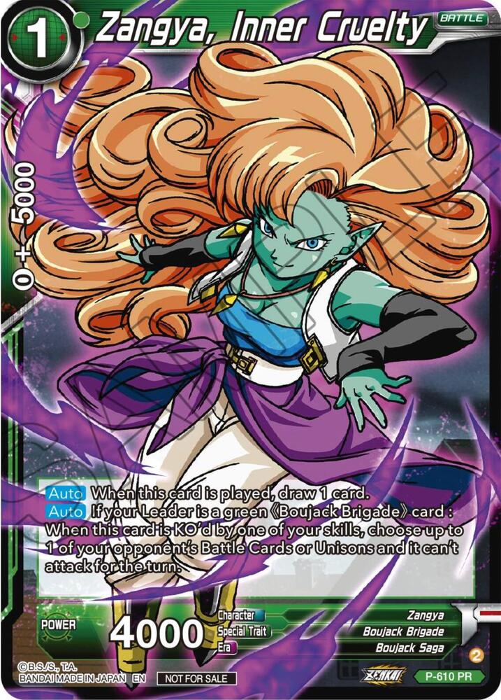 Zangya, Inner Cruelty (Zenkai Series Tournament Pack Vol.8) P-610 card from Tournament Promotion Cards