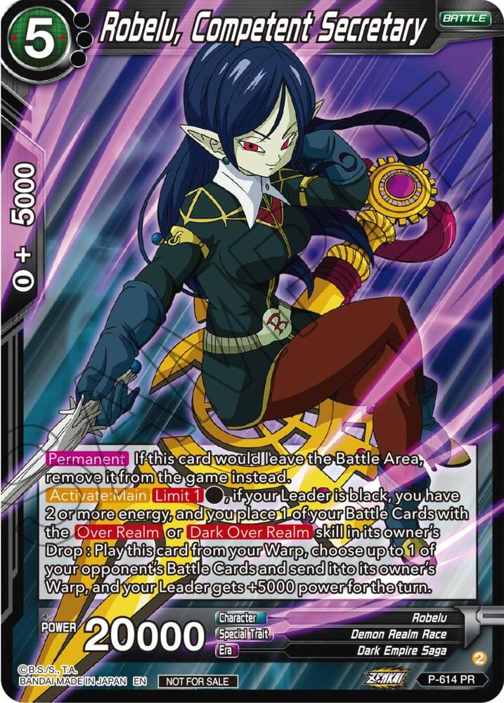 Robelu, Competent Secretary (Zenkai Series Tournament Pack Vol.8) P-614 card from Tournament Promotion Cards