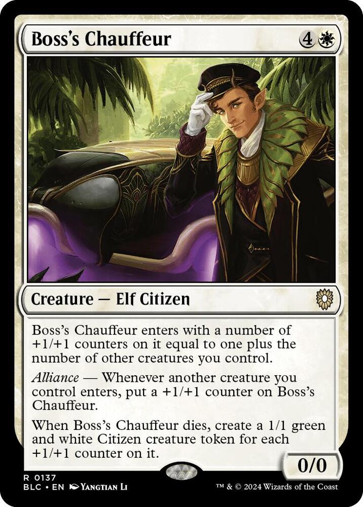Boss's Chauffeur 137 card from Commander: Bloomburrow