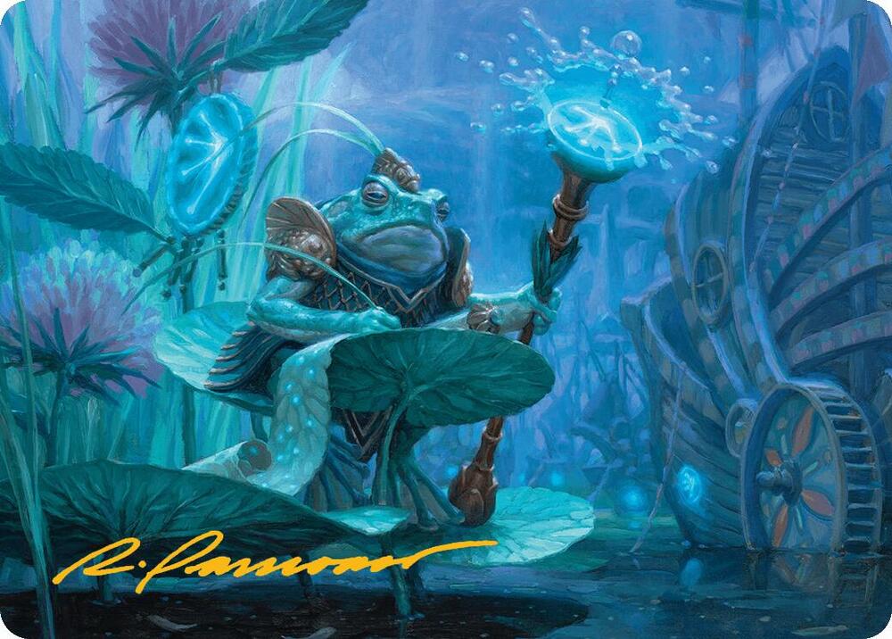 Dour Port-Mage Art Card (Gold-Stamped Signature) 5 card from Art Series: Bloomburrow