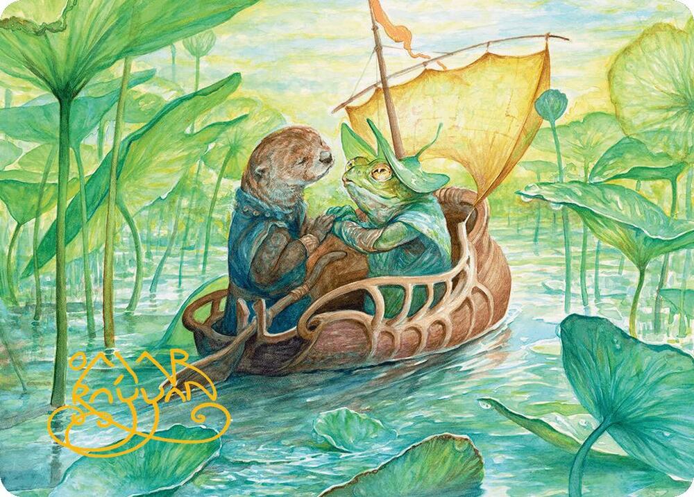 Run Away Together Art Card (Gold-Stamped Signature) 11 card from Art Series: Bloomburrow