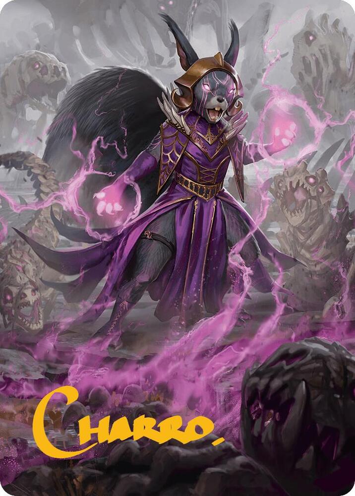 Liliana of the Dark Realms Art Card (Gold-Stamped Signature) 51 card from Art Series: Bloomburrow