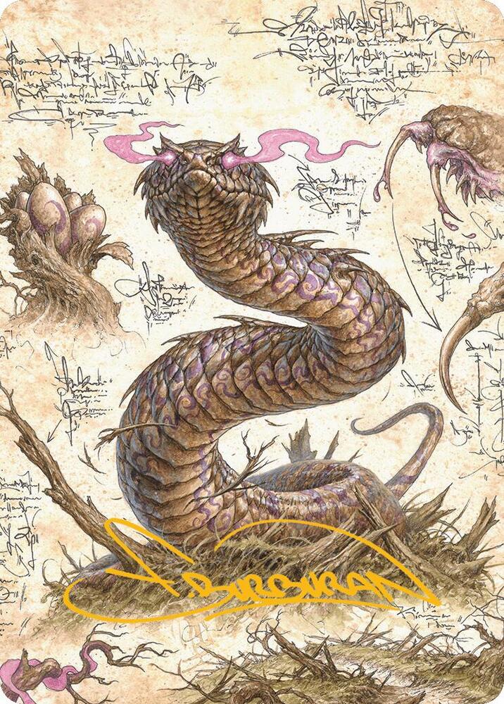Rottenmouth Viper Art Card (Gold-Stamped Signature) 36 card from Art Series: Bloomburrow