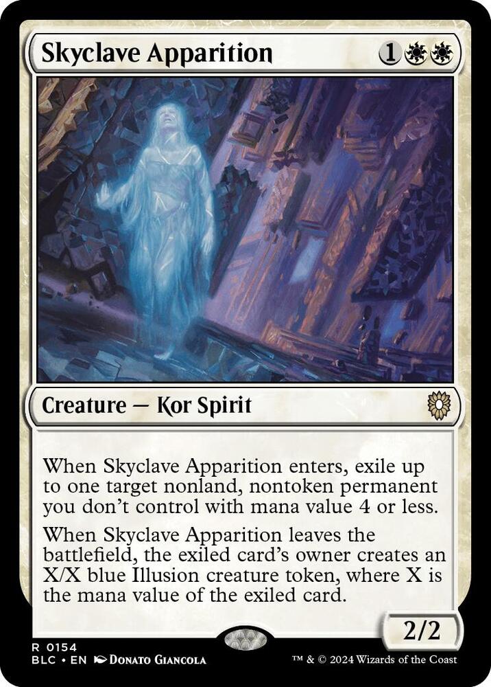 Skyclave Apparition 154 card from Commander: Bloomburrow