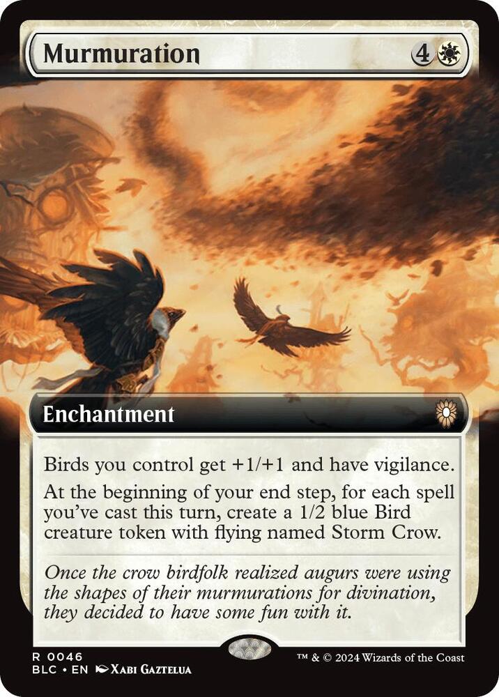 Murmuration (Extended Art) 46 card from Commander: Bloomburrow