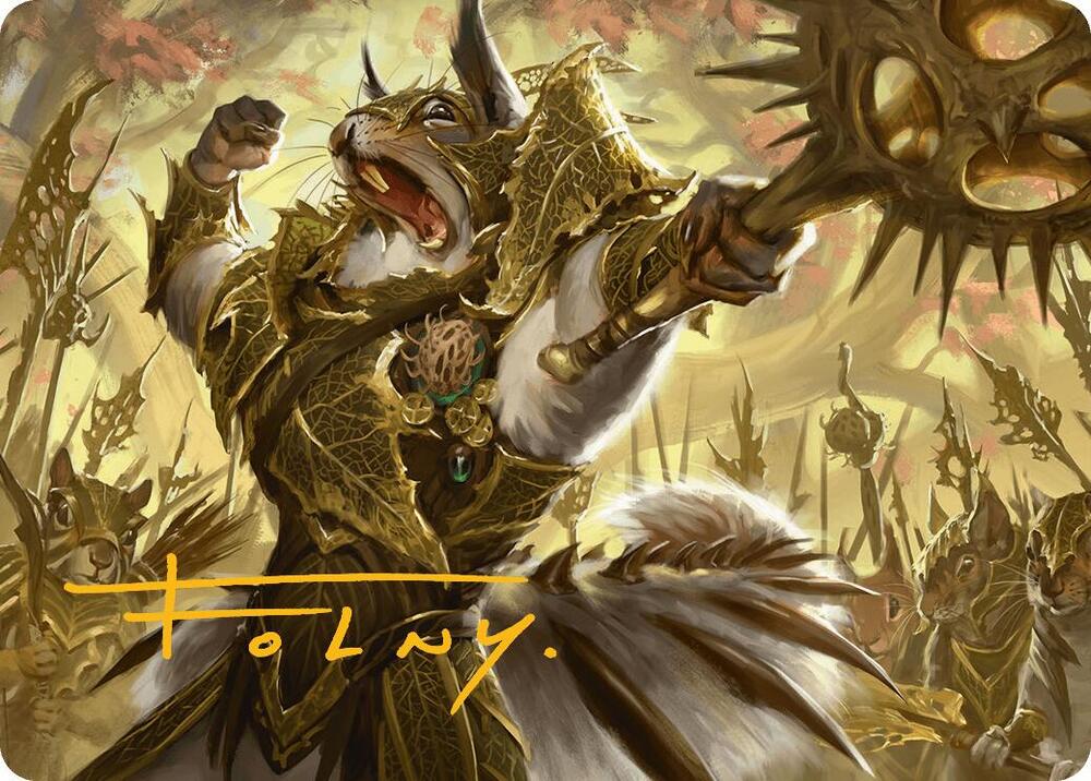 Honored Dreyleader Art Card (Gold-Stamped Signature) 23 card from Art Series: Bloomburrow
