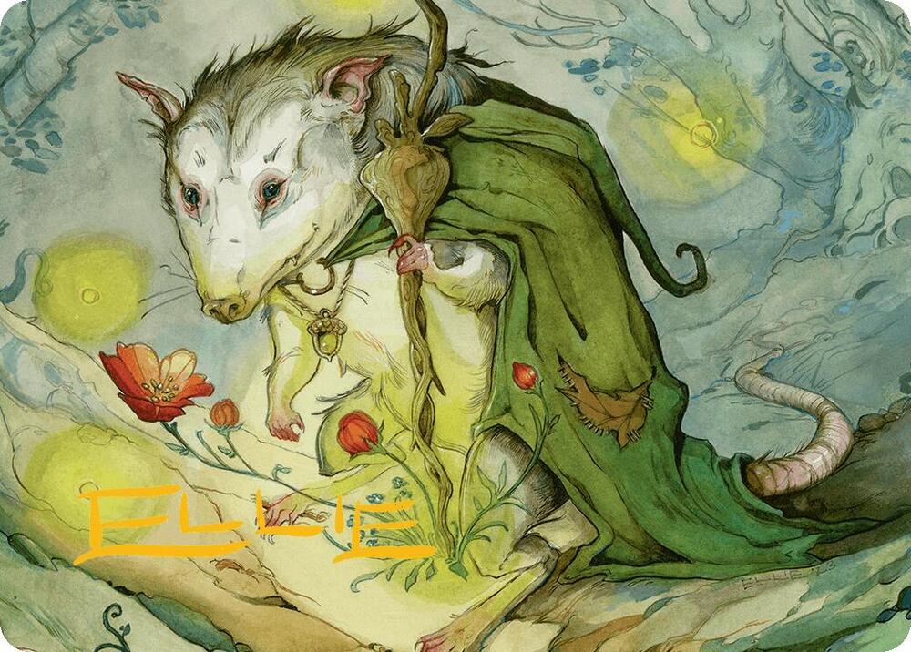 Tender Wildguide Art Card (Gold-Stamped Signature) 34 card from Art Series: Bloomburrow