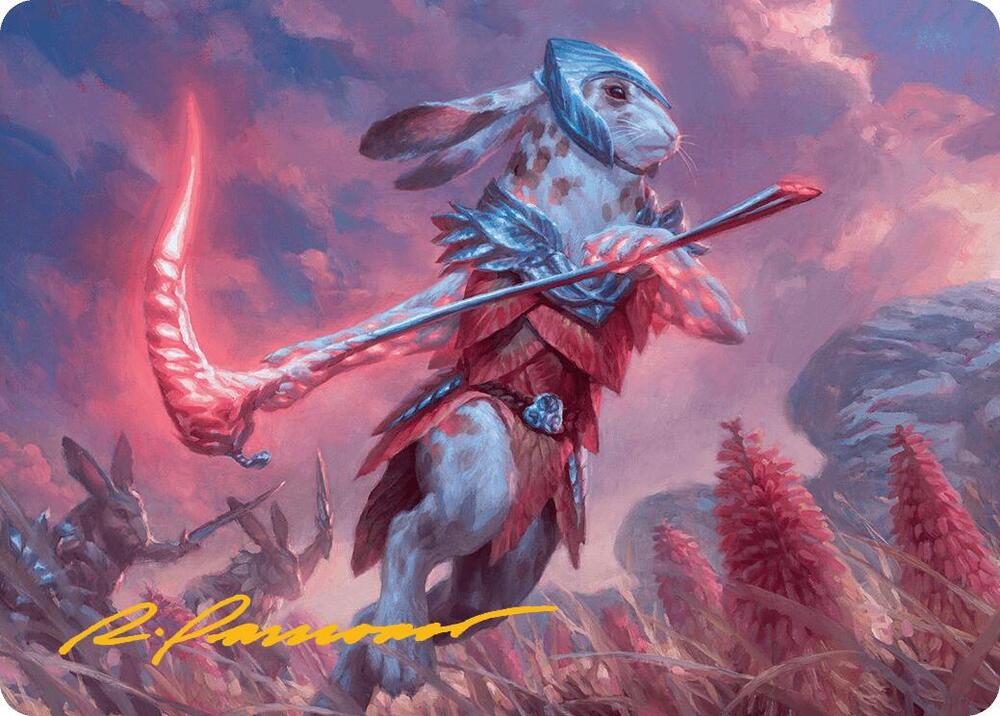 Baylen, the Haymaker Art Card (Gold-Stamped Signature) 25 card from Art Series: Bloomburrow