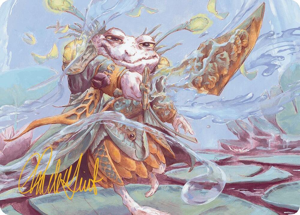 Glarb, Calamity's Augur Art Card (Gold-Stamped Signature) 40 card from Art Series: Bloomburrow