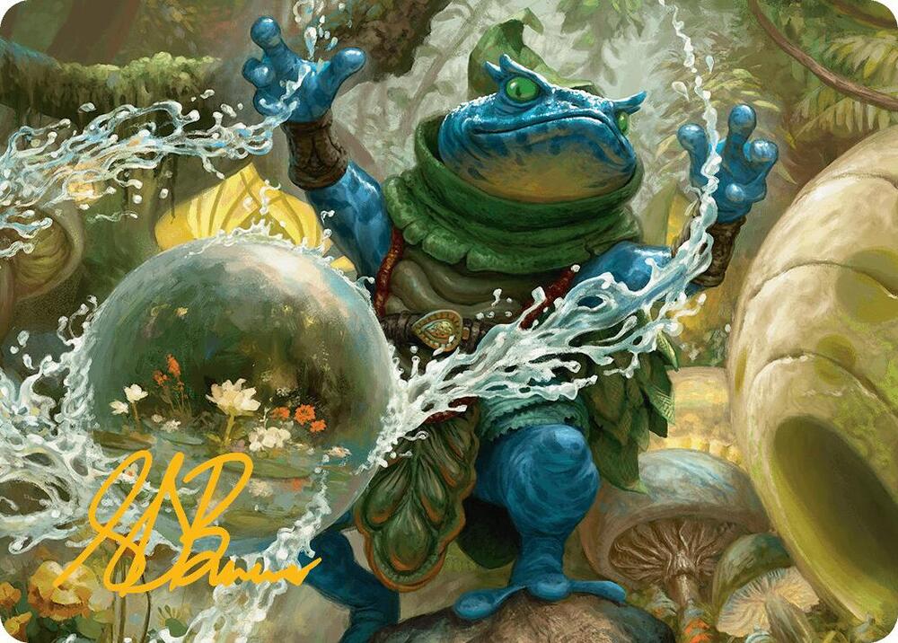Pond Prophet Art Card (Gold-Stamped Signature) 29 card from Art Series: Bloomburrow