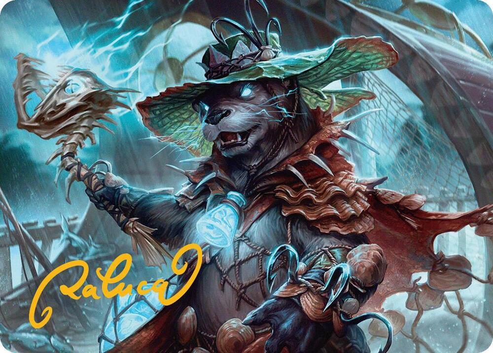 Tempest Angler Art Card (Gold-Stamped Signature) 30 card from Art Series: Bloomburrow