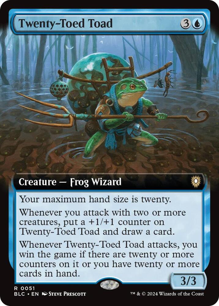 Twenty-Toed Toad (Extended Art) 51 card from Commander: Bloomburrow