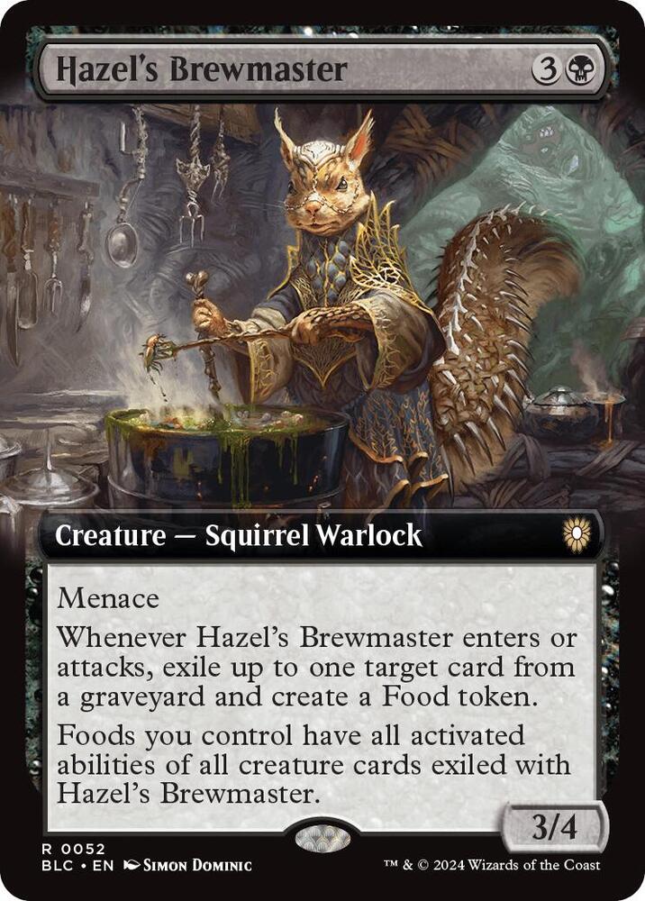Hazel's Brewmaster (Extended Art) 52 card from Commander: Bloomburrow