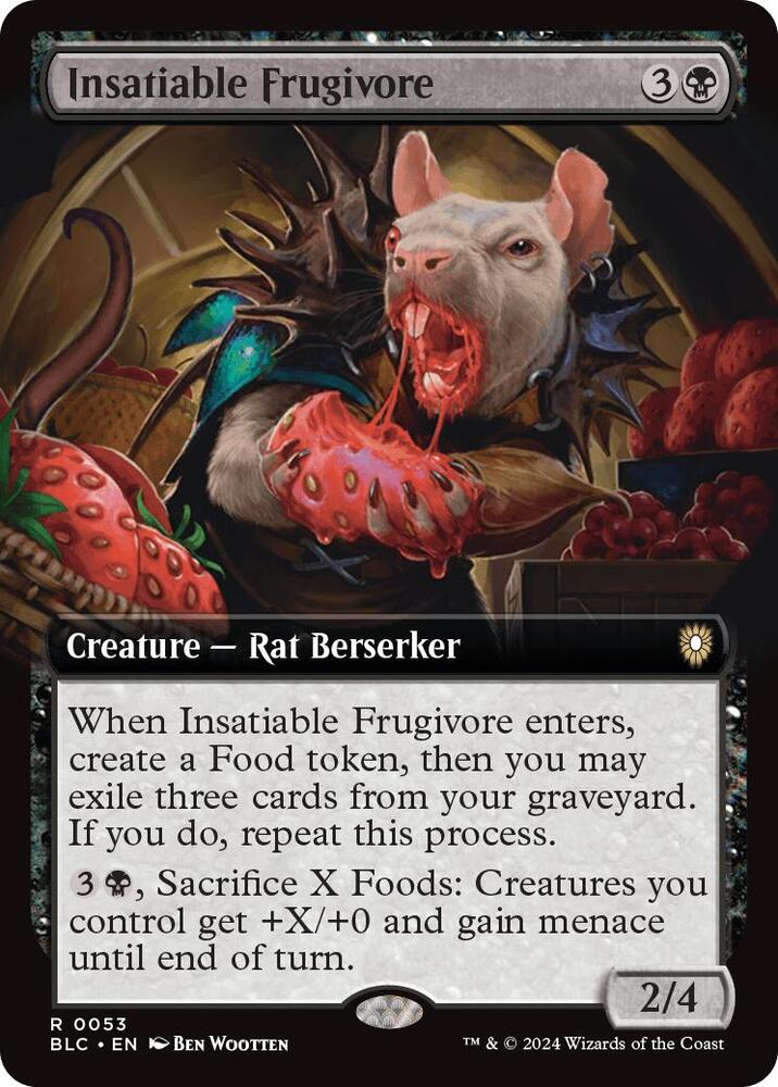Insatiable Frugivore (Extended Art) 53 card from Commander: Bloomburrow