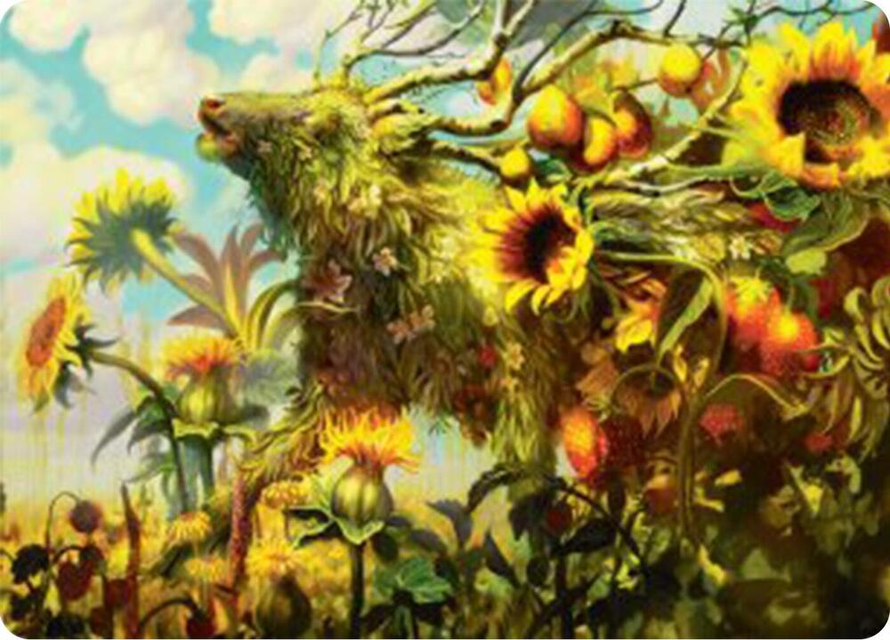 Beza, the Bounding Spring Art Card 1 card from Art Series: Bloomburrow