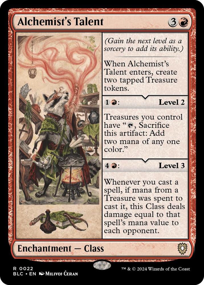 Alchemist's Talent 22 card from Commander: Bloomburrow