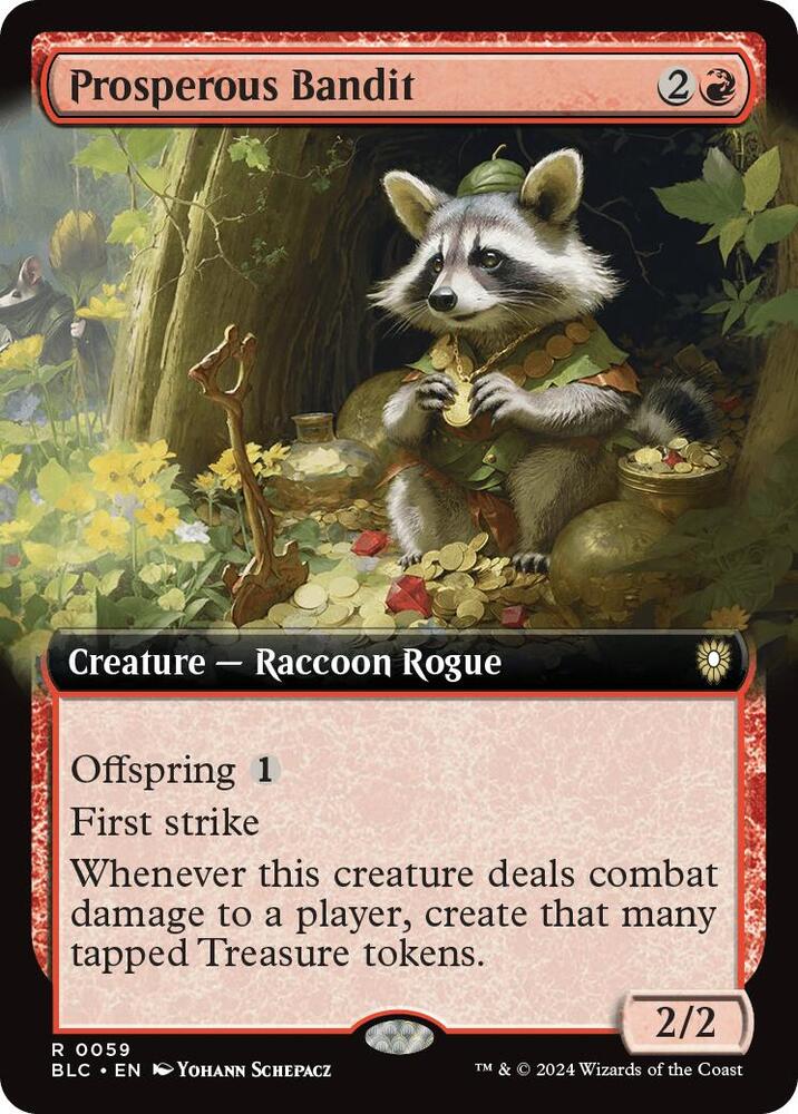 Prosperous Bandit (Extended Art) 59 card from Commander: Bloomburrow