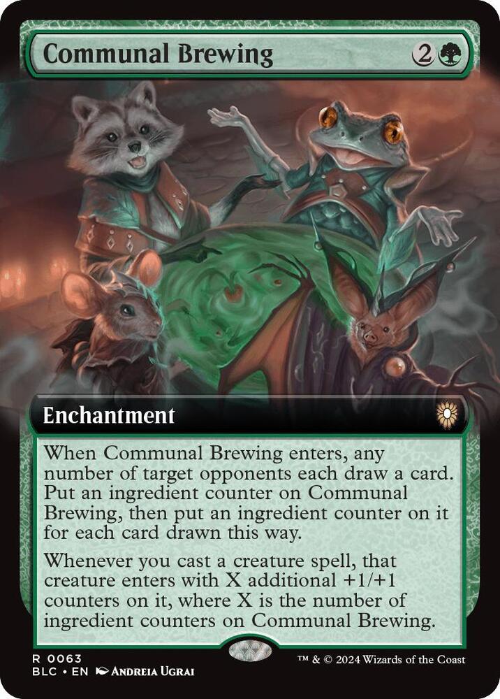 Communal Brewing (Extended Art) 63 card from Commander: Bloomburrow