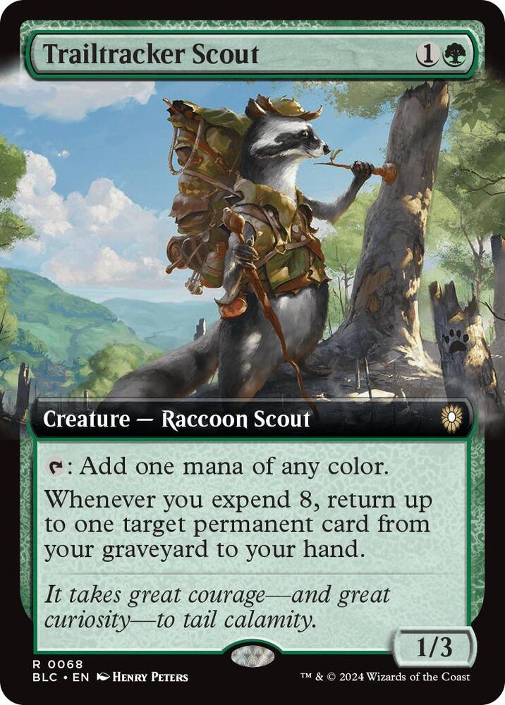 Trailtracker Scout (Extended Art) 68 card from Commander: Bloomburrow