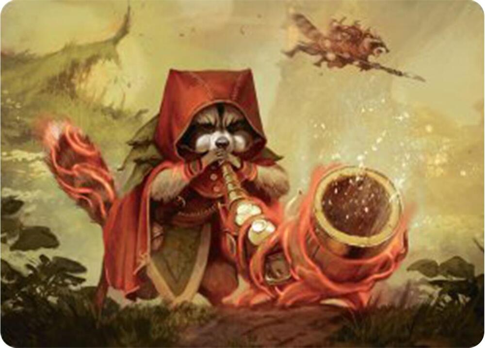 Raccoon Rallier Art Card 20 card from Art Series: Bloomburrow
