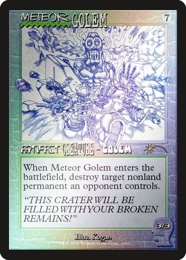 Meteor Golem (Rainbow Foil) 1660 card from Secret Lair Drop Series