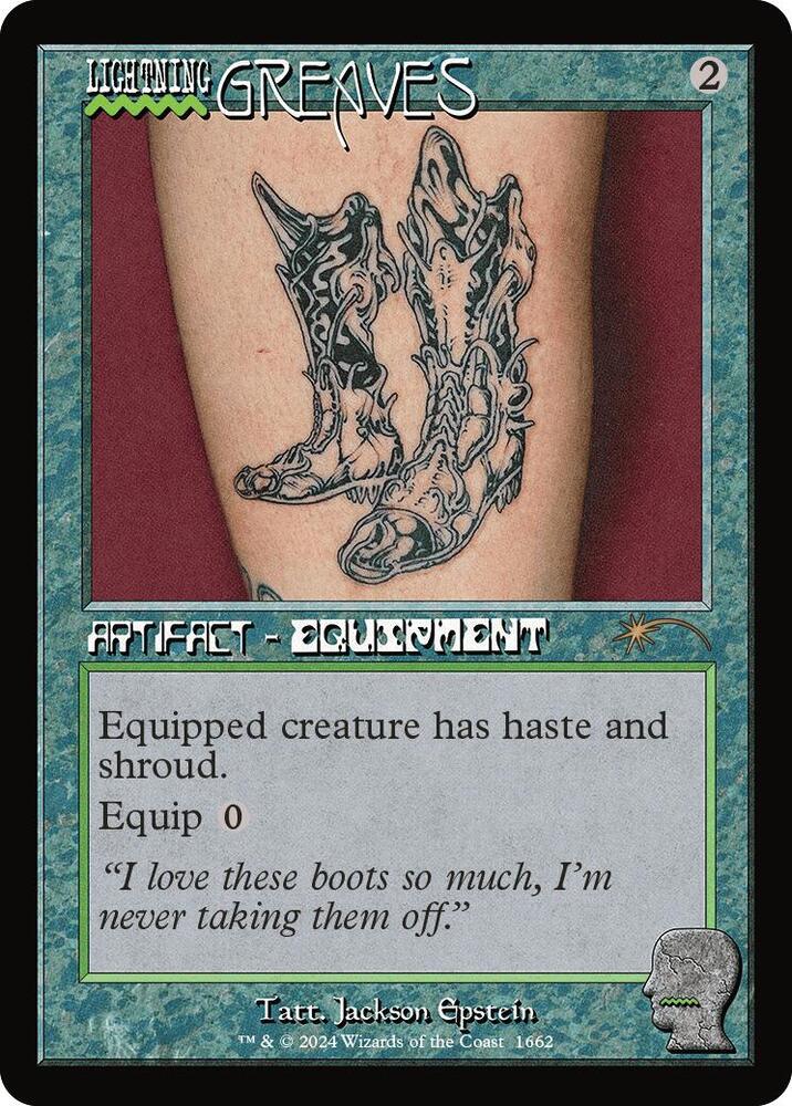 Lightning Greaves 1662 card from Secret Lair Drop Series