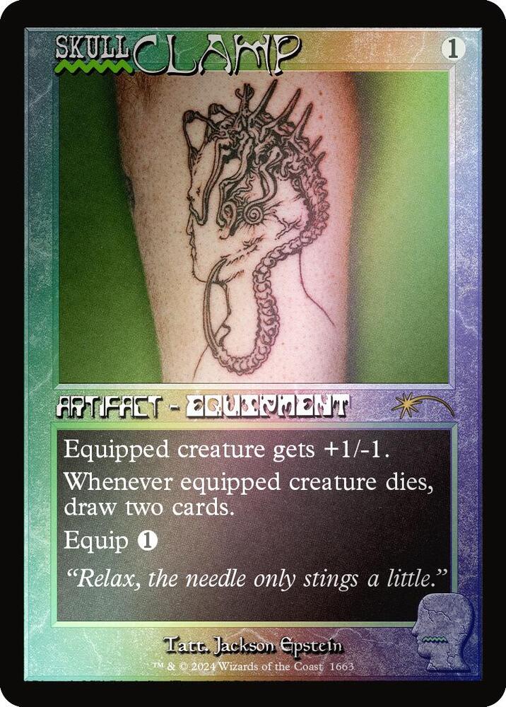 Skullclamp (Rainbow Foil) 1663 card from Secret Lair Drop Series